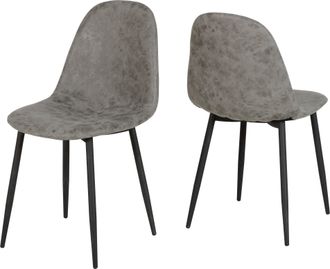 Seconique ATHENS DINING CHAIR (X2 PER BOX) - GREY PU - SECONIQUE | TJ Hughes