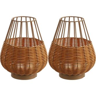 Jonathan Y Designs 10 Indoor/Outdoor Rechargeable/Cordless Dimmable LED Table Lamp in Light Brown Brown at Nordstrom