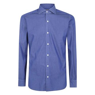 Barba Hombre, Camisas, Azul, Talla: XL