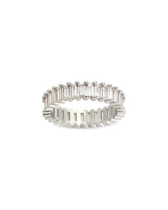 Sterling Forever Cz Caroline Rainbow Eternity Ring