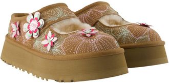 UGG Womens Bea Mary Slide Brown Calfskin