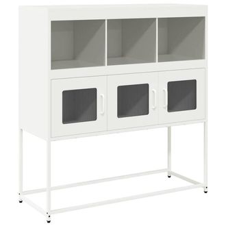 Berkfield Home Sideboard White 100.5x39x107 cm Cold-rolled Steel
