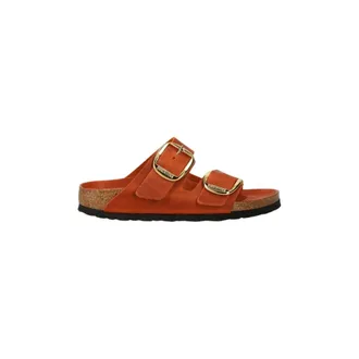 Birkenstock Dames, Schoenen, Oranje, Maat: 38 EU Leer
