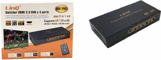Trade Shop Trade Shop - Switch Switcher Hdmi 2.0 Hdr A 3 Porte Supporta 4k 2k 3d Sdoppiatore Hdv-2031