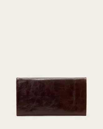 AllSaints Leather Harluna Leather Clutch Bag, Size: One Size