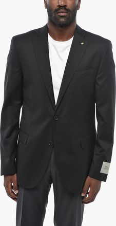 Corneliani CC COLLECTION Blazer Foderata in Lana Vergine con Doppio Spacco Laterale Corneliani