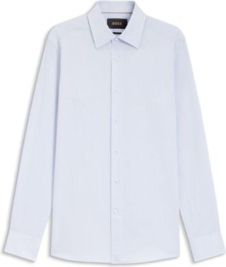 BOSS Slim-fit shirt in Italian-made structured cotton