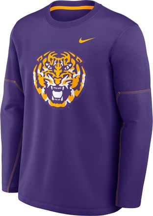 Nike LSU Sideline Coaches Nike Mens Therma-FIT College Long-Sleeve T-Shirt in Purple | 03BR08DCLSN-6P4