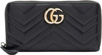 Gucci Matelass&eacute; Gg Marmont Zip Wallet (Authentic Pre-Loved)