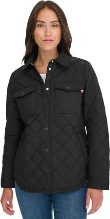 Tommy Hilfiger Womens Everyday Transitional Shacket, Black, XL