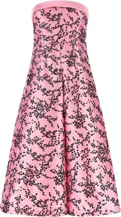 Alberta Ferretti Bustier Midi Jurk - Dames - Feestkleedjes - Veelkleurig - M - Kleedjes