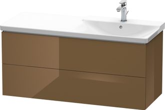 Duravit Duravit L-cube M&oacute;dulo Mural 1220mm De Ancho, Profundidad 481, 2 Cajones, Apto Para P3 Comfort Art&iacute;culo 233412, Lavabo A La Derecha, Color: Marr&oacute;n Oliv