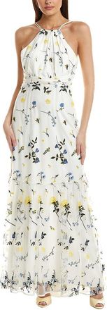 Monique Lhuillier Ml Monique Lhuillier Sleeveless Tulle Maxi Dress