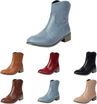 Bottines Femme En Daim Avec Lacets - Talon Carré 3 Cm - Confortables Pour Bureau Et Quotidien