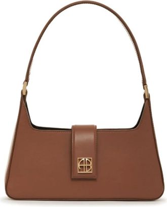 Anine Bing Tassen, Dames, Bruin, ONE Size, Leer, Lou Schoudertas