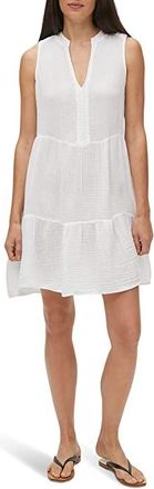 Michael Stars Daisy Babydoll Dress Womens Dress White : XS (US 0-2), Cotton