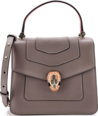 Bulgari Serpenti Forever Top Handle Bag Leather Small