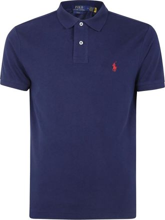 Polo Ralph Lauren Tops, Heren, Blauw, M, Katoen, Short Sleeve Polo Shirt
