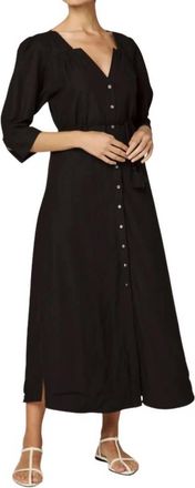 Cleobella Paria Midi Dress In Black Ivory