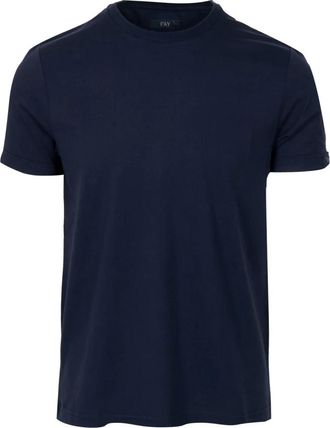 Fay T-shirt met ronde hals - Heren - T-shirts - Zwart - M - Katoen - Tops