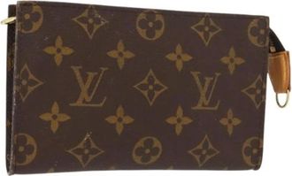 Louis Vuitton Pre-owned Clutches, female, Brown, Size: ONE SIZE Pre-owned Canvas Pouch