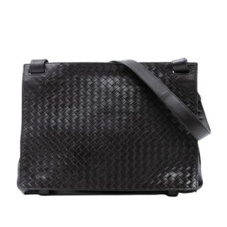 Bottega Veneta Pre-owned Cross Body Bags, female, Brown, Size: ONE SIZE Pre-owned Woven Nappa Crossbody Bag