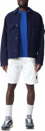 C.P. Company Bermuda Cargo Shorts In White