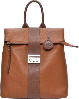 Luisa Vannini Tweekleurig Rundleer Tas