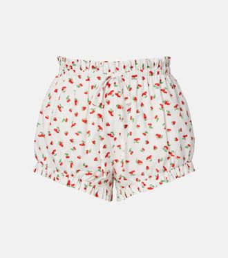 Poss&eacute; Delia printed cotton shorts