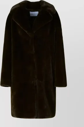 Stand Studio faux fur cocoon coat