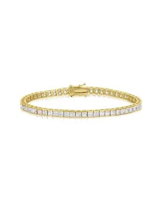 Genevive 14K Over Silver Cz Bracelet