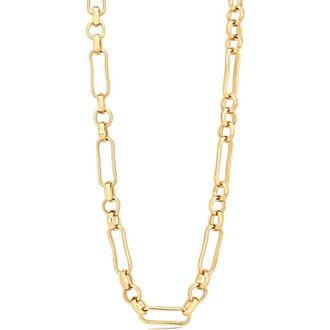 SHYMI Paper Clip & Circle Necklace in Gold at Nordstrom