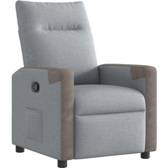 vidaXL Sill&oacute;n Reclinable De Tela Gris Claro Vidaxl