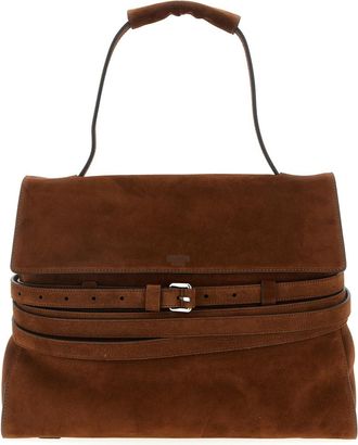 Moschino Brown Tie Me Shoulder Bag