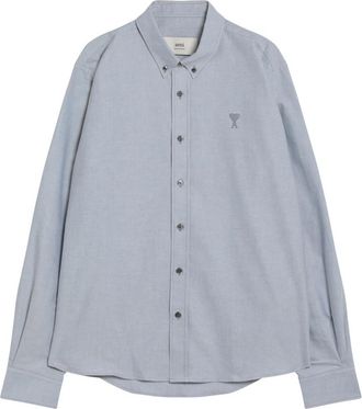 Ami Lange mouwen overhemd - Heren - Casual Overhemden - Blauw - S - Katoen - Overhemden