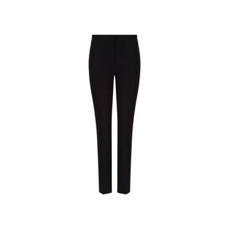 Emporio Armani Broeken, Dames, Zwart, L, Polyester, Tecno Cady Broek