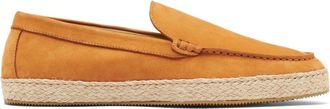 Scarosso Lino almond-toe leather espadrilles - men - Rubber/Nubuck Leather/Calf Leather - 40 1/2 - Brown