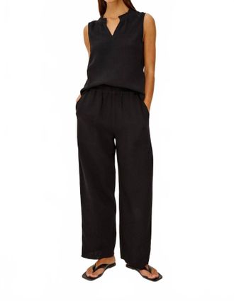 Rails Leon Crop Pant In Black Gauze