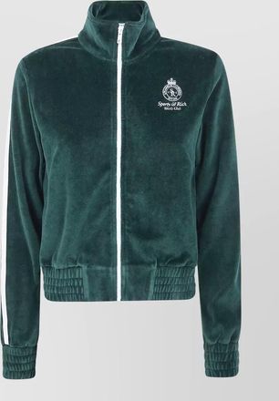 Sporty & Rich crown tennis elio velour track jacket