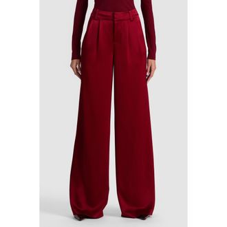 Alice & Olivia Kennedy Double Pleat Pants in Oxblood at Nordstrom Rack, Size 2