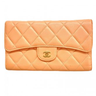 Chanel Salmon Pink Long Wallet (Bi-Fold) (Pre-Owned)