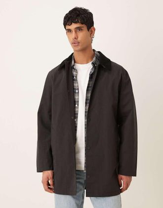 Asos Trench in cotone e nylon nero