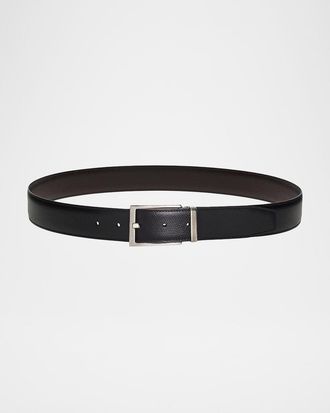 Ferragamo Men & apos;s Double Adjustable Leather Belt