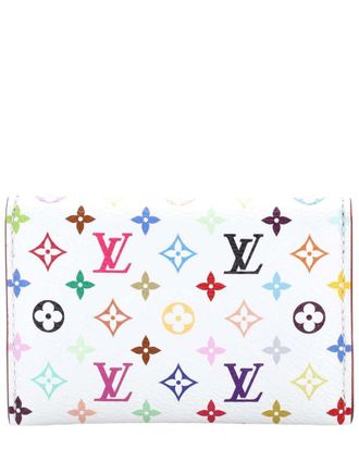 Louis Vuitton X Takashi Murakami Slim Card Holder Monogram Multicolor Coated Canvas (Authentic Pre-Loved)