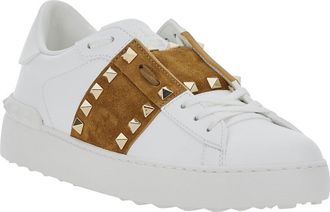 Valentino Garavani Womens Sneakers Rockstud Untitled White Leather Calf Trainers