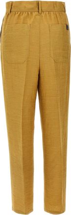 Max Mara Womens Gold Fluorofiber Dress Pants