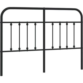 vidaXL Cabecero De Metal Negro 150 Cm Vidaxl