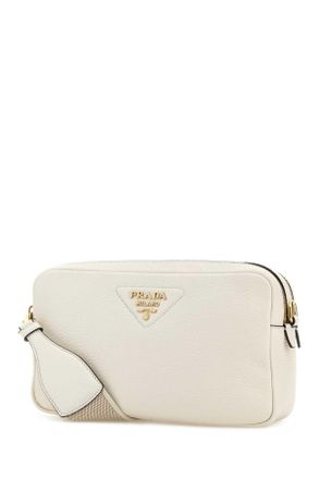 Prada Womens White Leather Crossbody Bag Bianco 1 N Borse A Tracolla