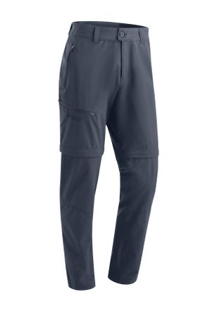Maier Sports Outdoorhose MAIER SPORTS Tajo Zip Loop, Herren, Gr. 25, Kurzgr&ouml;ssen, blau (graublau), 55% Polyester, 45% Polyester (recycelt), Sportlich, regular fit,