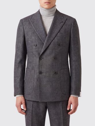 Tagliatore Blazer doppiopetto in lana con rever a lancia